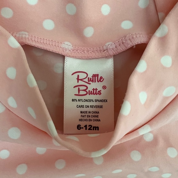 Ruffle butts swim suit and headband • worn twice • 6-12 months - Picture 2 of 2